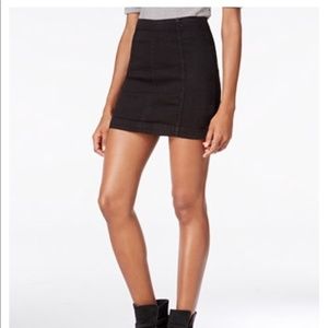 Free People Modern Femme Mini Skirt Black
